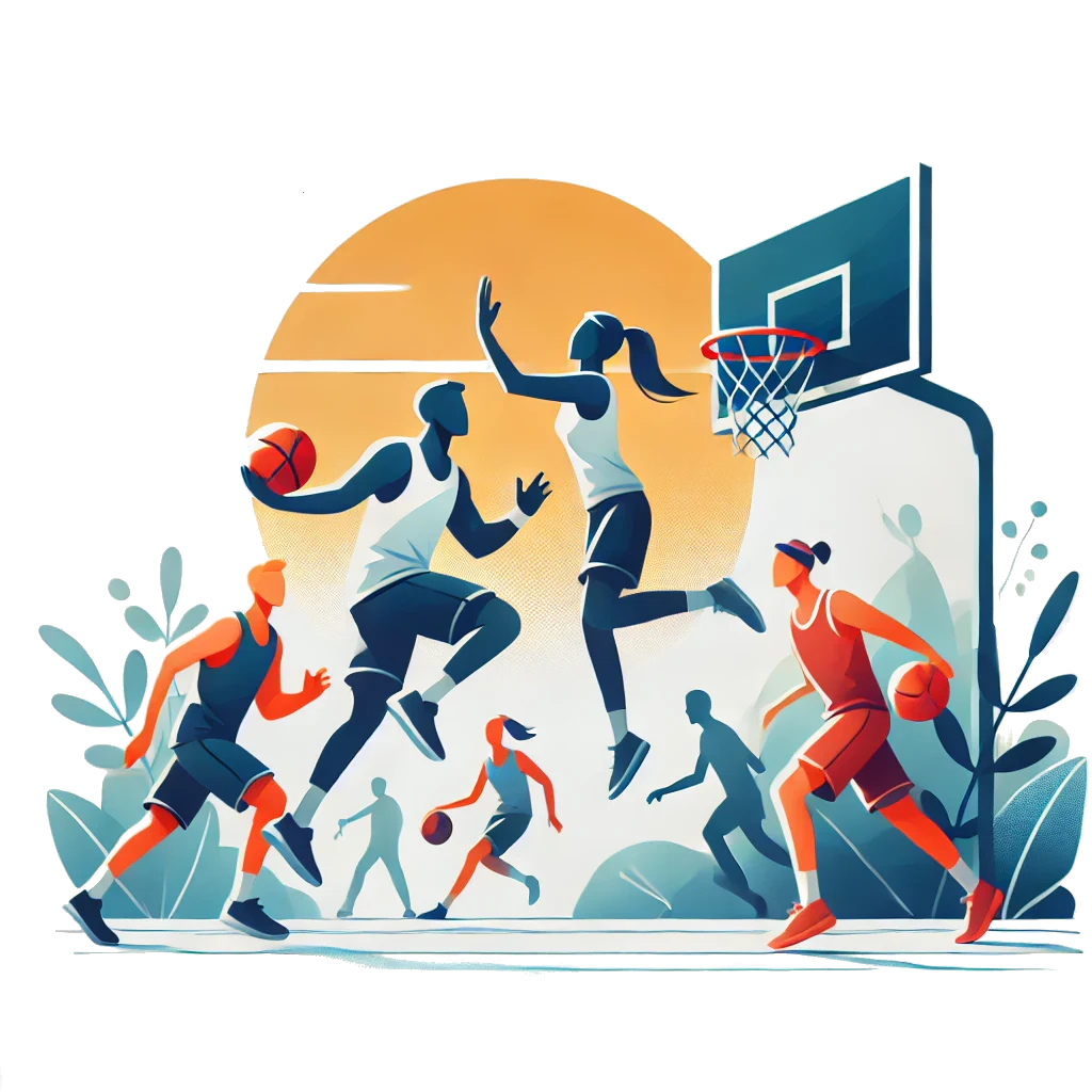 Athletes competing in a sports league managed with Staty